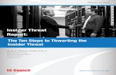 Insider Threat Report - EC-Council...Insider Threats should be analyzed holistically. Some believe that thwarting the Insider Threat is exclusively about data loss prevention, but