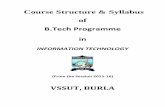 INFORMATION TECHNOLOGY - vssut.ac.invssut.ac.in/doc/IT-B.Tech-syllabus.pdf · B.TECH IN INFORMATION TECHNOLOGY PROGRAM EDUCATIONAL OBJECTIVES PEO-1 To provide graduating students