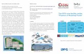 The DFG core facility center “Physics of Rotating Fluids” · stratified fluid flow experiments across national boun-daries in order to foster internationally competitive experimental