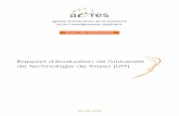 Rapport d'évaluation de l'Université de technologie de Troyes … · 2012-12-26 · Section des établissements Le Directeur Michel Cormier janvier 2008 Rapport d'évaluation de