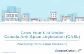 Grow Your List Under Canada Anti-Spam Legislation (CASL ......2015/03/19  · What to do to comply with CASL | How Constant Contact helps | It’s about more than just the law olors