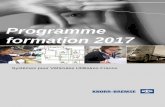 Programme formation 2017 - Knorr-Bremse...Programme de formation 2017 Technique 4 301-601 Freinage pneumatique & ABS Pour qui ? Mécaniciens et électriciens Poids Lourds, techniciens