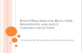 EventTracker for Real-time Sensitivity and input variable ...emstaam/EventTracker for Real... · Time-critical Knowledge Integration Applications: A Review, Analysis, and Recommendation