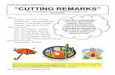 Volume 2013, Issue 8, August 2013 “CUTTING REMARKS” · Craig Bevan Glenn Hansel Tami Schultz ... For more information on Jim, check out his extensive resume and a video on his