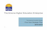 The Arizona Higher Education Enterprise · Enterprise-wide mission and goal attainment will be coordinated by the Enterprise ... Is organized and operated without the constraints