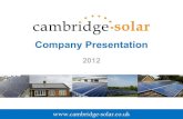 Business Plan Presentation - Cambridge Solar · Business Plan Presentation Author: Owen Morgan Created Date: 6/27/2012 12:53:28 AM ...