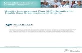 Quality Improvement Plan (QIP) Narrative for Health Care ... · The QIP is the foundation to prioritize our Quality and Patient Safety efforts. This year, we have launched our 5 Patient
