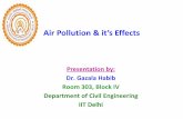 Air Pollution & it’s Effectsweb.iitd.ac.in/~arunku/files/CVL100_Y16/Basicsofairpollution.pdf · Air Pollution • Definition: Air pollution is the introduction of chemicals, particulate