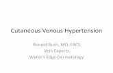 Cutaneous Venous Hypertension · 2018-04-01 · Cutaneous Venous Hypertension •The GSV, SSV, AAGSV, and Thigh Extension Branch if incompetent may transmit abnormal pressure to the
