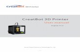 CreatBot 3D Printer · 2. Mount the feeder fixing hole on the back the chassis. 3. Tighten the screw nut firmly with a wrench. 4. Tighten the joint nut firmly on the feeder. 5. Plug
