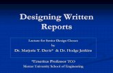Designing Written Reports - Mercer Universityfaculty.mercer.edu/jenkins_he/documents/Designing... · Body of report/proposal Introduction—the subject, purpose, any background needed,