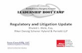 Regulatory and Litigation Update · 2020-02-24 · Regulatory and Litigation Update Khaled J. Klele, Esq. Riker Danzig Scherer Hyland & Perretti LLP Nothing in these materials should