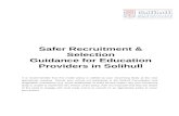Recruitment and Selection - solgrid.org.uk€¦  · Web viewSafer Recruitment & Selection. ... All positions in this school will be subject to DBS checks. ... Note 15 - Supply Staff