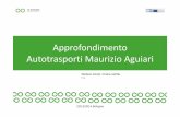Approfondimento Autotrasporti Maurizio Aguiari · 23/12/2014 Bologna . Contesto operativo ... CAP 44015 Portomaggiore (FE)) – Un unico autista – il proprietario – Un unico mezzo
