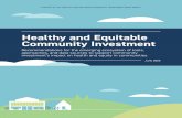 Healthy and Equitable Community Investment ... Foundation and The Pew Charitable Trusts, for the opportunity to collaborate around healthy and equitable community investment and for