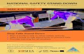 NATIONAL SAFETY STAND-DOWN - Stop Construction Falls · 2020-03-10 · Stop Falls Stand-Down Plan a toolbox talk or other safety activity Take a break to talk about how to prevent