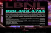 Hotline Poster CR7 - lbl.gov · (Systemwide Non-emergency Hotline for the University of California) EMERGENCY NUMBERS: x7911 or x9-911 (for off-site LBNL buildings) Employees have