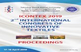 International Congress of Innovative Textiles · 2019-05-07 · its derivatives) orthotropic main axis lay on the axis of structural principal directions of the fabric, but in the