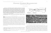 IEEE TRANSACTIONS ON PLASMA SCIENCE, VOL. 35, NO. 2, … · 2007-04-20 · IEEE TRANSACTIONS ON PLASMA SCIENCE, VOL. 35, NO. 2, APRIL 2007 181 Plasma-Treated Biomaterials Paul K.