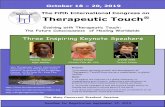 Evolving with Therapeutic Touch he Future …...2019/06/30  · The Fifth International Congress on Therapeutic Touch® Evolving with Therapeutic Touch: The Future Consciousness of