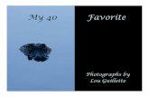 My 40 Favorites - MUSC Photos pdfs... · My 40 Favorite Photographs by Lou Guillette 'Early Morning Ballet' Sandhill Cranes 'Crunch!' American alligator and Florida gar "Relief' American