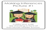 Making Inferences Picture #1 - theteachertreasury.com · Making Inferences Picture #1 Casey and Josie are standing in front of East Moore Middle School. Sue surprised her friend with
