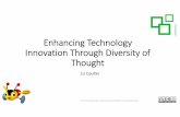 Enhancing Technology Innovation Through Diversity of Thought library...diversity of thought and innovation Expands the qualified employee pool Reflects the diverse customer bases Improves