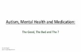 Autism, Mental Health and Medication€¦ · Autism, Mental Health and Medication: The Good, The Bad and The ? Dr Jane Nugent jane.m.nugent@gmail.com