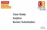 Case Study Sulphur Burner Substitution - XI COBRAS | 2019cobras2019.com/apresentacoes/combustion.pdf · Case Study Sulphur Burner Substitution YOUR EXPERTS FOR BURNERS AND COMBUSTORS