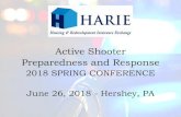 Active Shooter Preparedness and Response...ACTIVE SHOOTER INCIDENTS An active shooter is an individual actively engaged in killing or attempting to kill people in a confined and/or