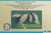Statewide Monitoring of the Florida Manatee · Reported Manatee Deaths within Florida From 2009 - 2013 2,870 total deaths reported, avg 574/year Previous 5 year period (2004 –2008),