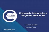 Enzymatic hydrolysis: a forgotten step in AD Villa... · Dr Raffaella Villa September 2017. 2 Engineer out the step to increase the overall rate Pre-treatments . 3 Enzymatic pre-treatment.