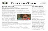 WritersTalk August 2011 Number 8 - South Bay Writerssouthbaywriters.com/writers_talk/backissues/2011/Aug11WT.pdf · Announcements and Advertisements newsletter@southbaywriters.com
