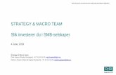 STRATEGY & MACRO TEAM Slik investerer du i SMB-selskaper · Strong double digit organic growth profile Crayon provides software asset management consulting to help customers reduce
