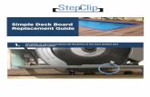 Simple Deck Board Replacement Guide · Simple Deck Board Replacement Guide. Cut the full length of the board Remove the cut board 2. 3. Put the new board in place – positioning