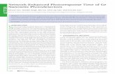 Network-Enhanced Photoresponse Time of Ge Nanowire …web.pkusz.edu.cn/chaoyi/files/2015/09/11.pdf · 2019-04-02 · Network-Enhanced Photoresponse Time of Ge Nanowire Photodetectors