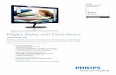 Elegant display with PowerSensorstatic.highspeedbackbone.net/pdf/Philips 247E3LPHSU... · 247E3LPHSU/27 Highlights LED monitor with PowerSensor E-line 23.6" / 59.9 cm PowerSensor
