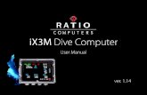 iX3M Dive Computer · • Keep the computer clean and dry. DO NOT expose the computer to chemical agents, alcohol included. To clean the computer, use exclusively fresh water, removing