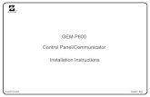 GEM-P800 Control Panel/Communicator Installation Instructionsalarmhow.net/manuals/Napco/Gem-P800/GEM-P800 Rev C... · 2 WI850C GEM-P800 Installation Instructions General Information