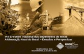 VIII Encontro Nacional dos Engenheiros de Minas A ... · VIII Encontro Nacional dos Engenheiros de Minas. A Mineração Atual do Brasil – Desafios e Perspectivas . VIII ENGMINAS
