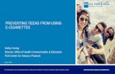 PREVENTING TEENS FROM USING E-CIGARETTES2019/06/03  · with e-cigarettes • Even if there’s 100% overlap, there are millions more youth at risk for e-cigarettes than for cigarettes