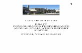 CITY OF MILPITAS DRAFT CONSOLIDATED PERFORMANCE … · 3. San Jose Conservation Corps-provided funding for rental apartment rehabilitation to lower consumer utility bills by improving