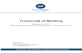 Transcript of Meeting · 5/22/2019  · foregoing transcript is a true and correct record of the recorded proceedings; that said proceedings were transcribed to the best of my ability