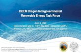 BOEM Oregon Task Force Meeting Presentation o Task Force Input: o Task Force meeting discussion o Written