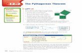 12-2 The Pythagorean Theorem - Algebra 1sylviaanderson.weebly.com/uploads/8/6/0/1/86018930/3.1...Solve the Item c 2 = a 2 + b 2 Pythagorean Theorem c 2 = 9 2 + 9 2 Replace a with 9