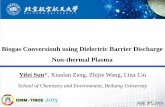 Biogas Conversionh using Dielectric Barrier Discharge Non ...uest.ntua.gr/tinos2015/proceedings/pdfs/Yifei_Sun_et_al_pres.pdf · - Pyrolysis process of biomass wastes - Reforming