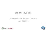 OpenFlow)BoF) - Internet22011/01/31  · OpenFlow 1.0 Switch Switch) Port MAC) src MAC) dst Eth) type) VLAN) ID) IP) Src) IP) Dst IP) Prot TCP) sport TCP) dport Rule) Acon) Stats)
