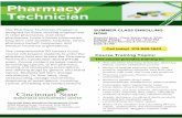 Pharmacy Technician - Cincinnati State · 2019-12-11 · pharmacy benefit companies, and medical insurance organizations. The comprehensive 50 contact hours course will prepare students