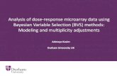 Analysis of dose-response microarray data using Bayesian ...Analysis of dose-response microarray data using Bayesian Variable Selection (BVS) methods: Modeling and multiplicity adjustments