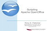 Scripting Apache · PDF file StarOffice → OpenOffice – 1998 bought by Sun StarOffice 5.1 OpenOffice.org 1.0 (2002) – 2010 bought by Oracle Oracle OpenOffice – 2011 donated